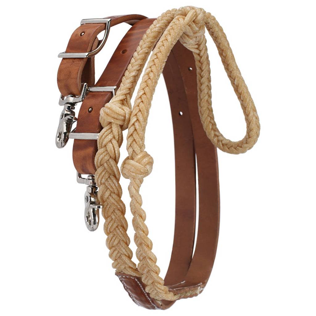 Tory Leather Big Knot Waxed Roping/Barrel Reins