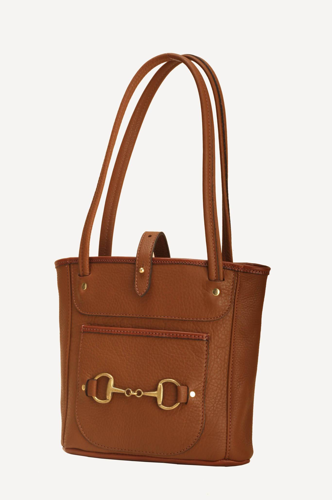 Tory Leather Small Carry All Bag with Bit