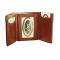 Tory Leather Trifold Wallet with ID Pocket