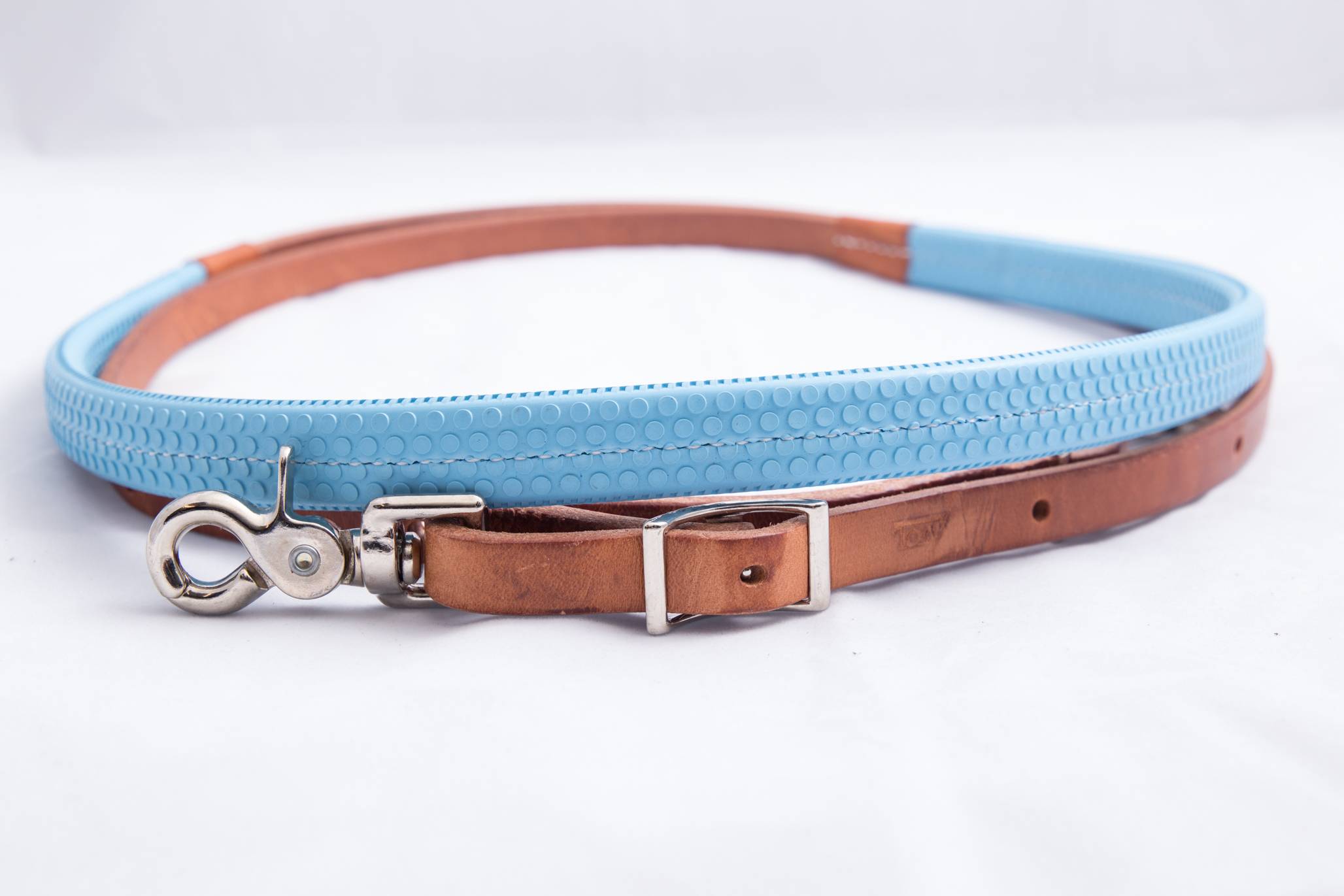 Tory Leather Rubber Grip Roping Reins