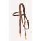 Tory Leather All-Weather Brow Band Headstall with  Solid Brass Snaps