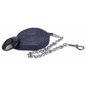 Gatsby Cotton Lunge Line With  Rubber Donut and Chain - 24' x 1 - Navy