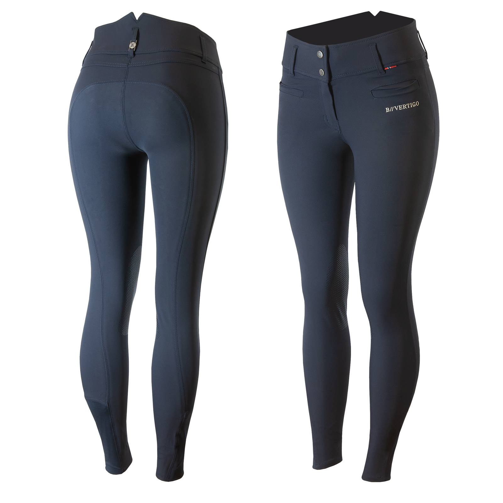B Vertigo Tiffany Ladies High Waist Silicone Knee Patch Breeches