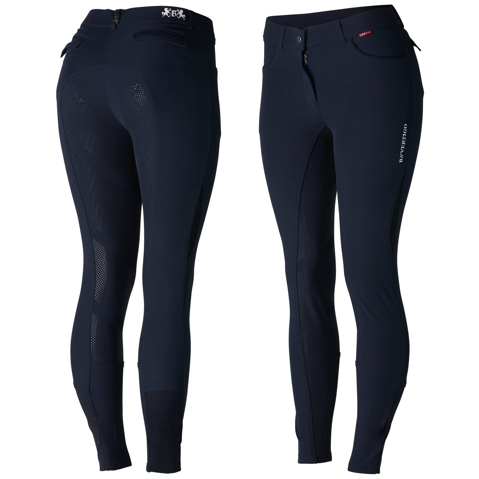 B Vertigo Ladies Marla Mid-Rise Silicone Full Seat Breeches