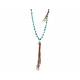 Montana Silversmiths Ladies Relaxed Bead and LeatherNecklace