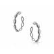 Montana Silversmiths Roped Cubic Zirconia Hoop Earrings