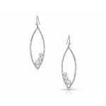 Montana Silversmiths Hammered Crystal Trio Earrings