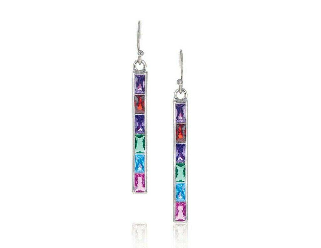 Montana Silversmiths Rainbow Bar Drop Earrings