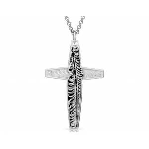 Montana Silversmiths Faith in Hope Feather Cross Necklace