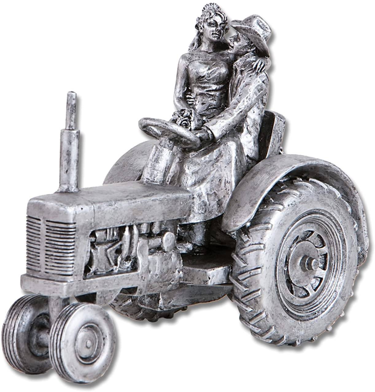 Western Cake Top Tractor Antique Silver Montana Silversmiths Just Hitched 