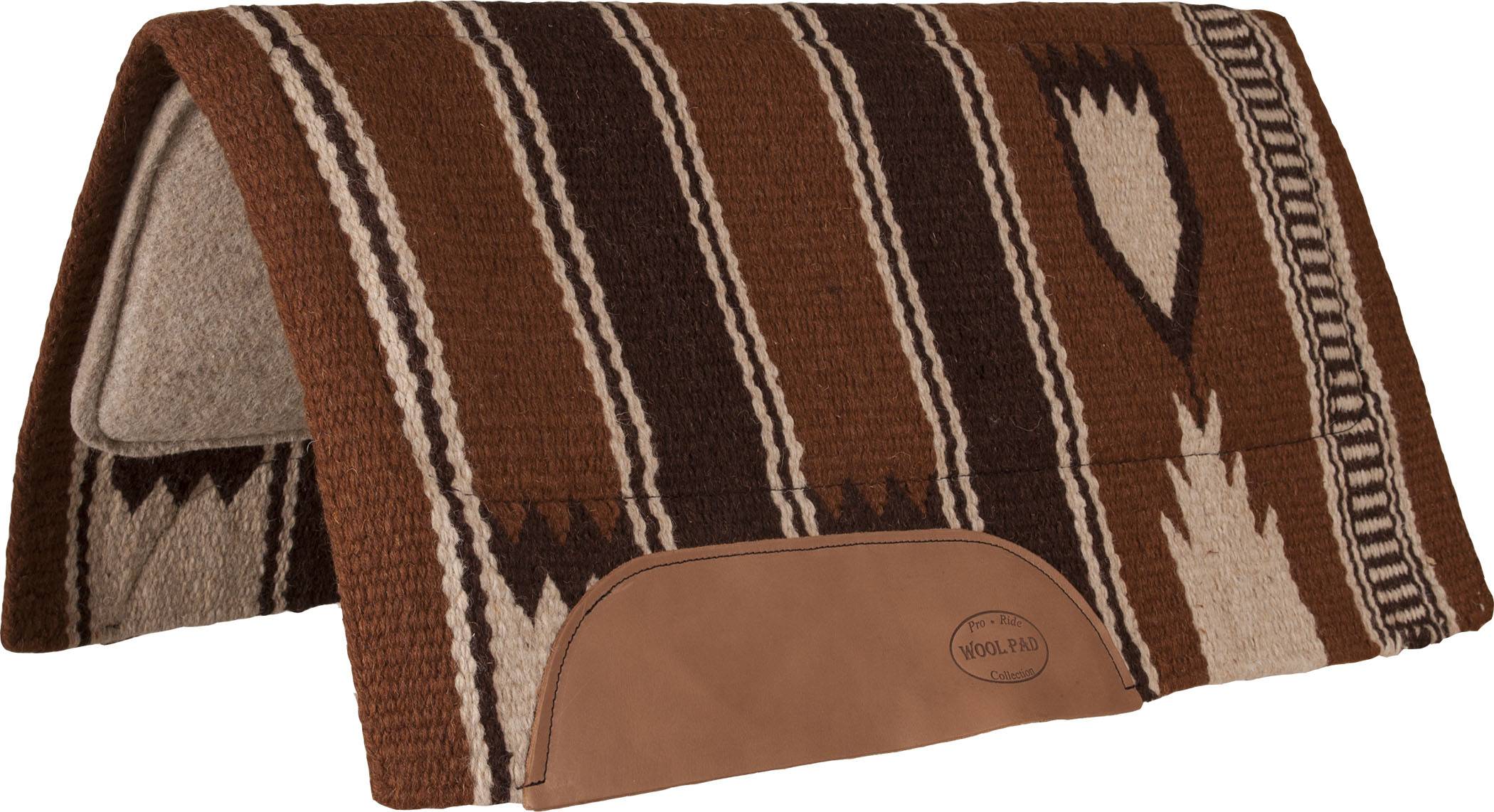 Mustang Spine Relief Show Pad Tan Wool Bottom