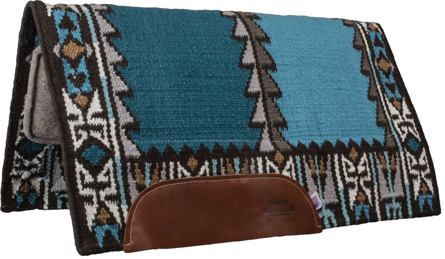 Mustang No Fear Saddle Pad with Tan Wool Felt Bottom