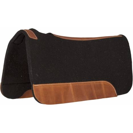 Mustang Contoured Black Felt Pad with Top Grain Wear Leathers