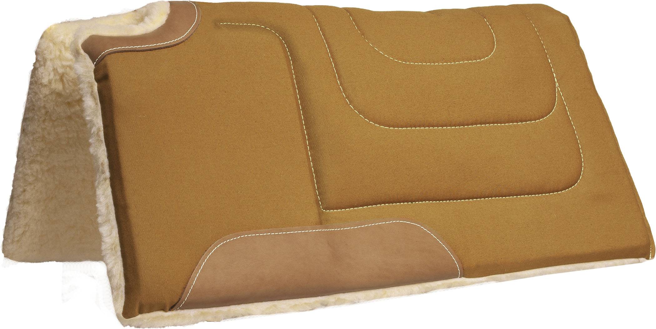 Mustang Canvas Cut Back Built Up Pad with Top Grain Wear Leathers