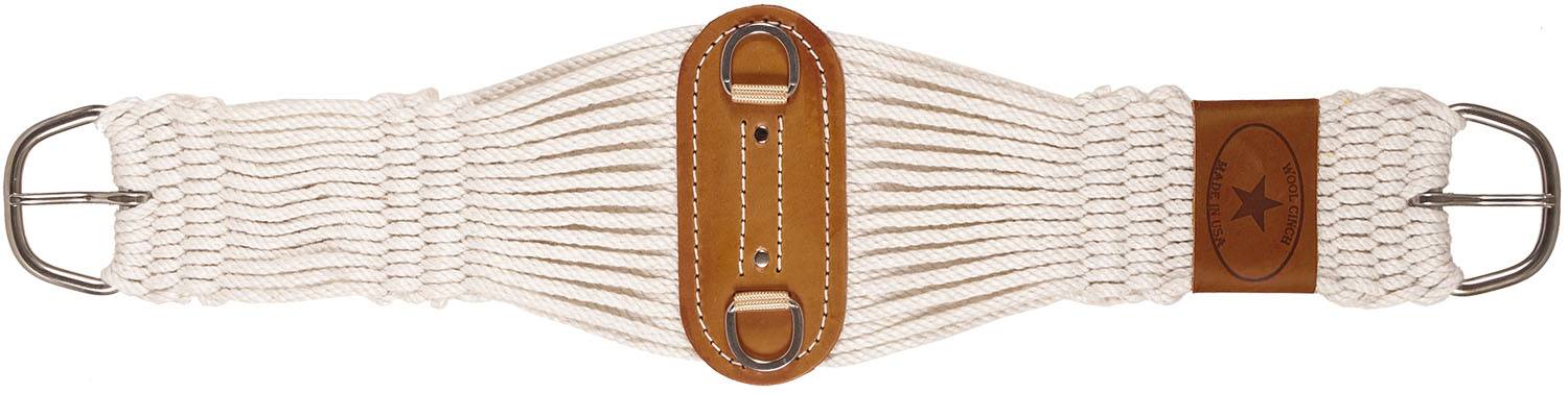 Mustang Roper 27-Strand Wool Blend Roper Cinch with Stainless Steel Buckles