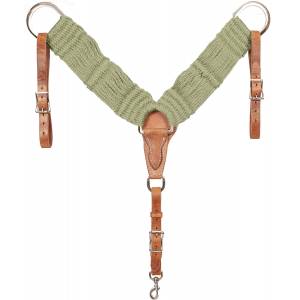 Mustang BAMTEX Bamboo Cord Breast Collar with Leather Tugs