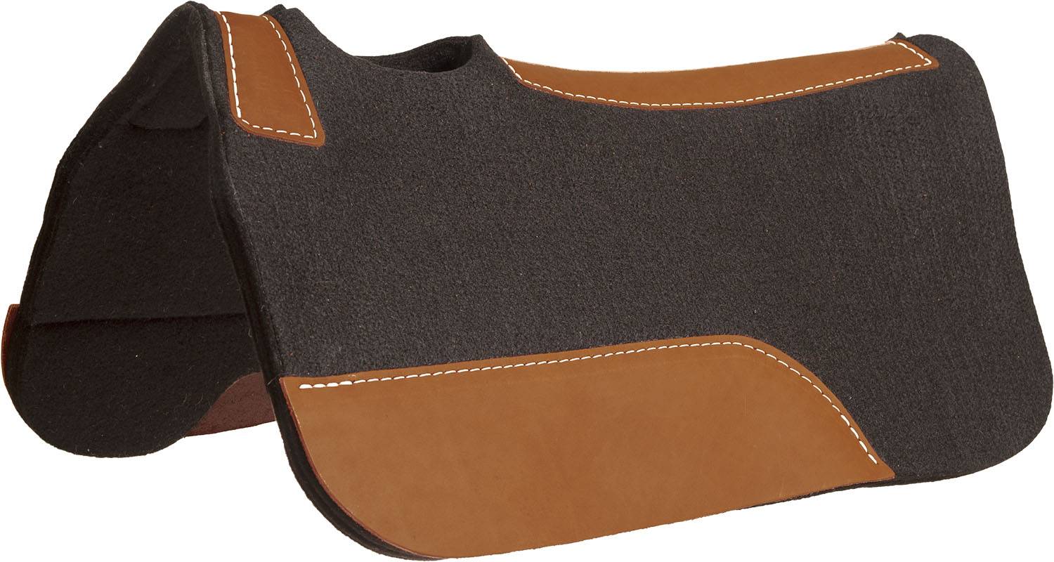 Mustang Contoured Felt Pony Pad with Top Grain Wear Leathers