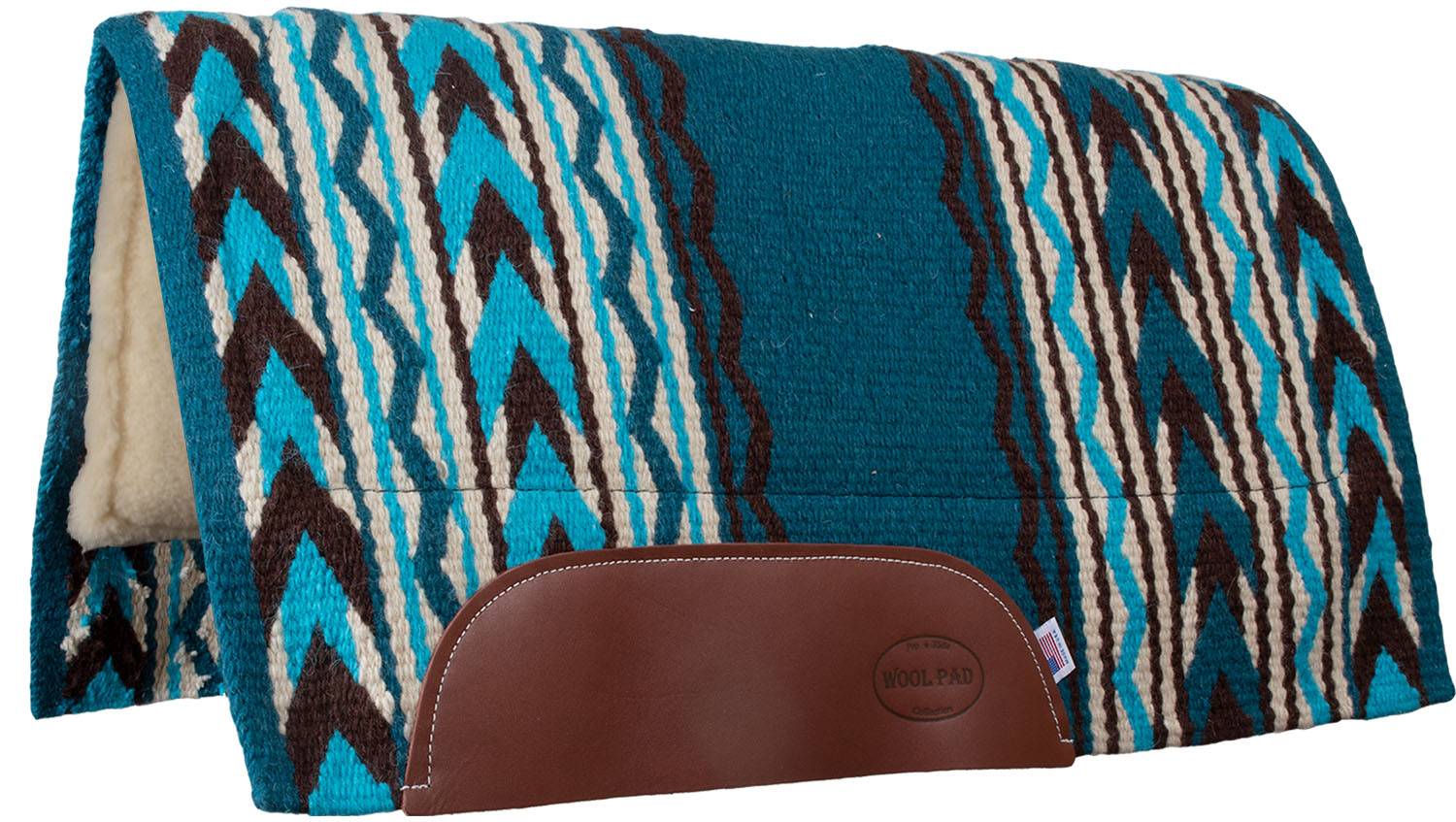 Mustang Arrowhead Wool Show Saddle Pad with Fleece Bottom