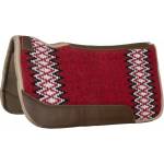 Mustang Blue Horse Blanket Top Contoured Saddle Pad with Wool Bottom
