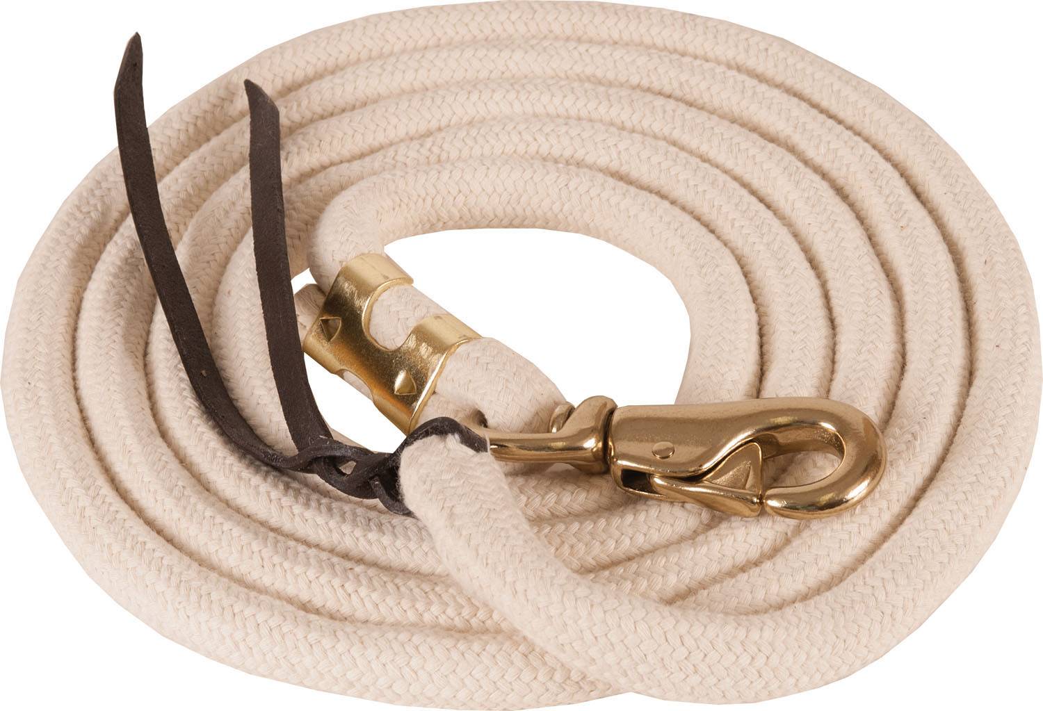 Mustang Pima Cotton Lead Rope with Brass Plated Bull Snap