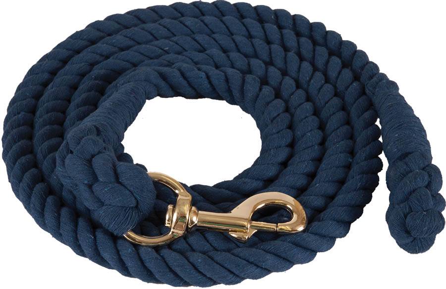 Mustang Cotton Lead Rope with Brass Plated 1-1/8" Bolt Snap