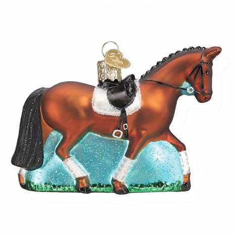 Dressage Horse Glass Ornament