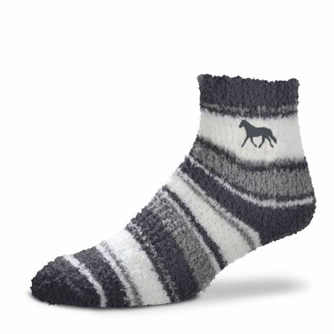 Fuzzy Horse Stripe Socks
