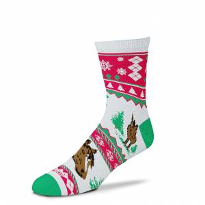 Christmas Sweater Horse Socks - Red/Green - Youth