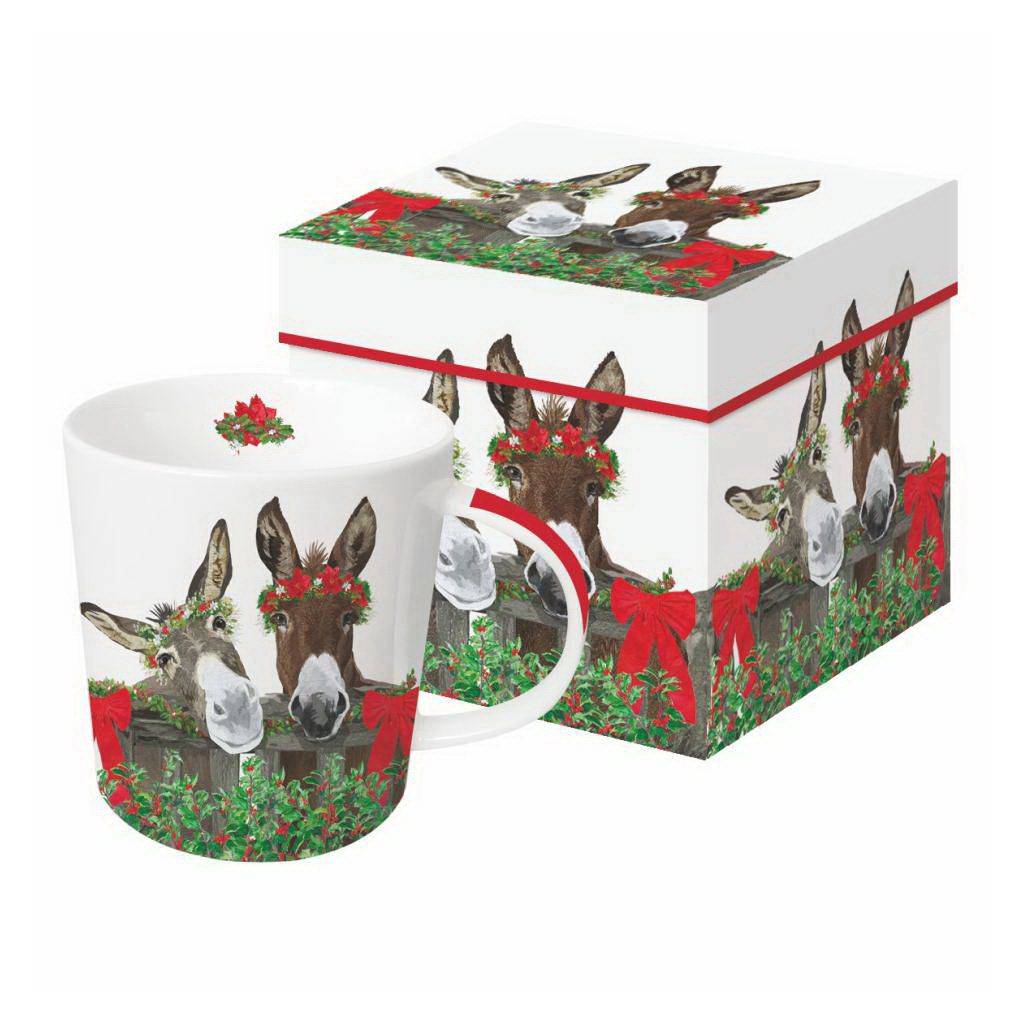 Best Buds Holiday Burros/Donkey Boxed Mug