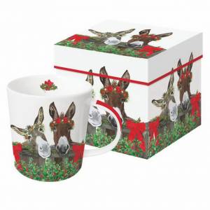 Best Buds Holiday Burros/Donkey Boxed Mug