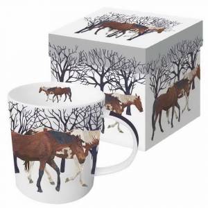 Horses In Winter Boxed Mug