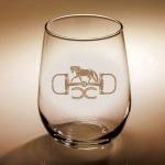 Kelley Snaffle Bit Etched Stemless Wine Glass