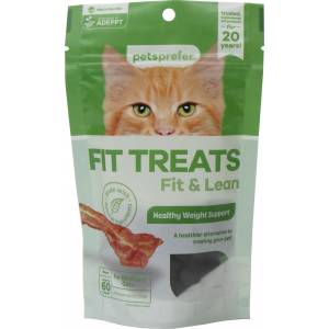 Pets Prefer Fit Treats For Cats - Bacon - 60 Count