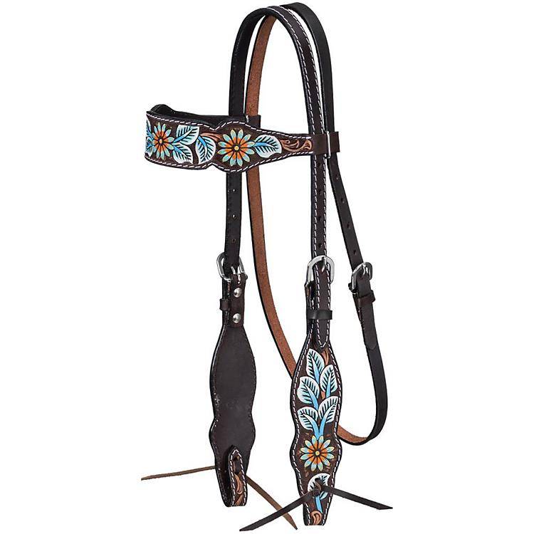Tough-1 Vintage Floral Browband Headstall