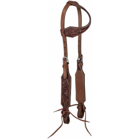 Tough-1 Single Ear Floral Tooled Headstall