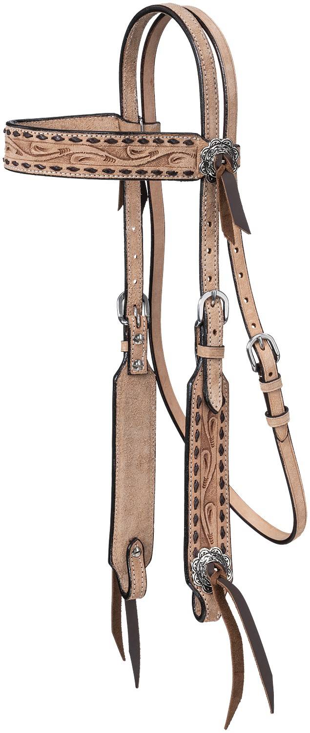 45-9963-80-0 Tough-1 Kirby Browband Buckstitch Headstall sku 45-9963-80-0