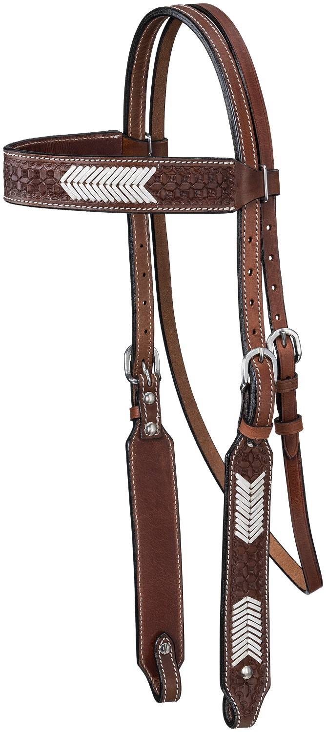 Tough-1 Vaquero Browband Rawhide Basket Headstall