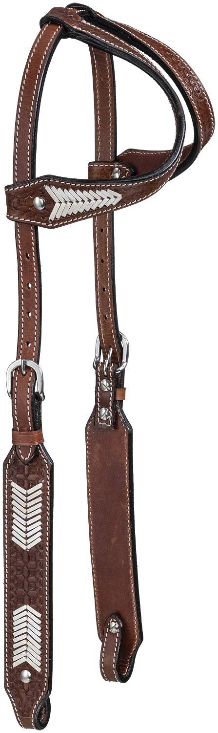 Tough-1 Vaquero Double Ear Rawhide Basket Headstall