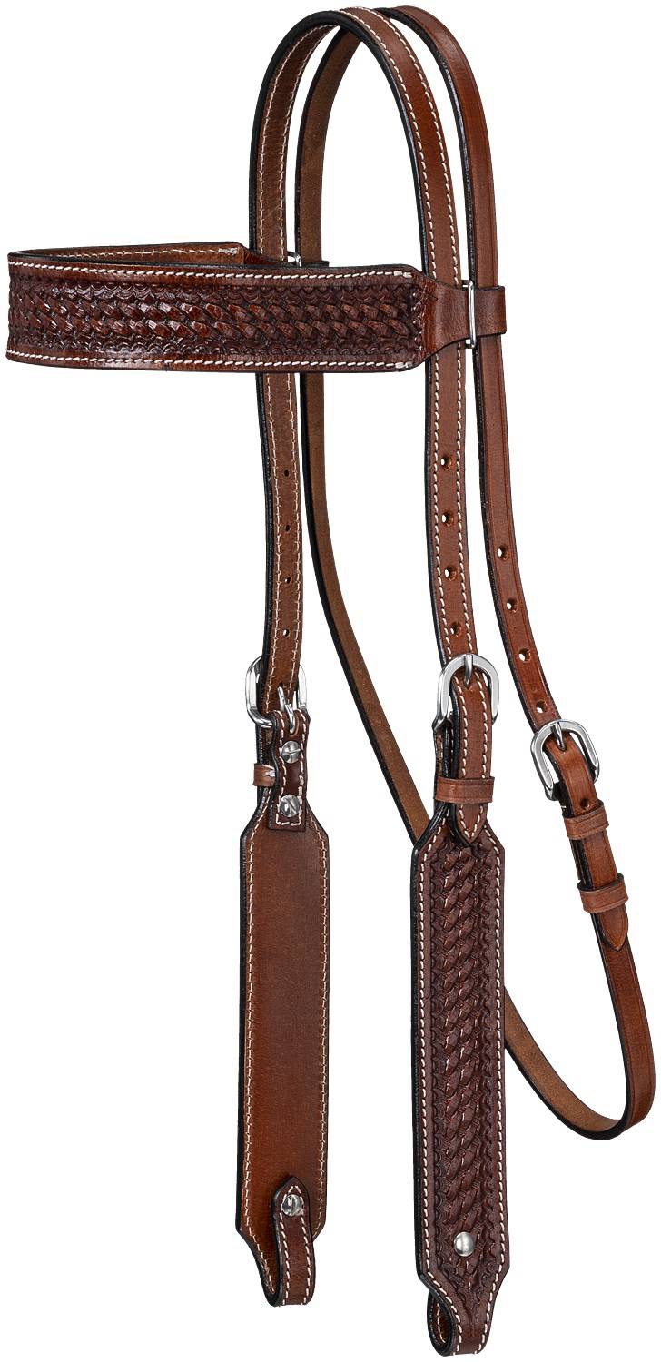 Tough-1 Bodie Browband Basket Tooled Headstall