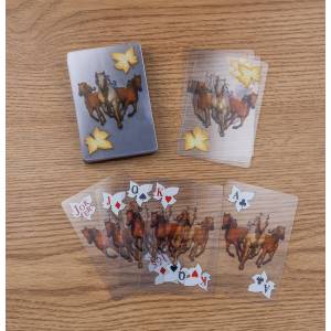 Gift Corral Transparent Horse Playing Cards