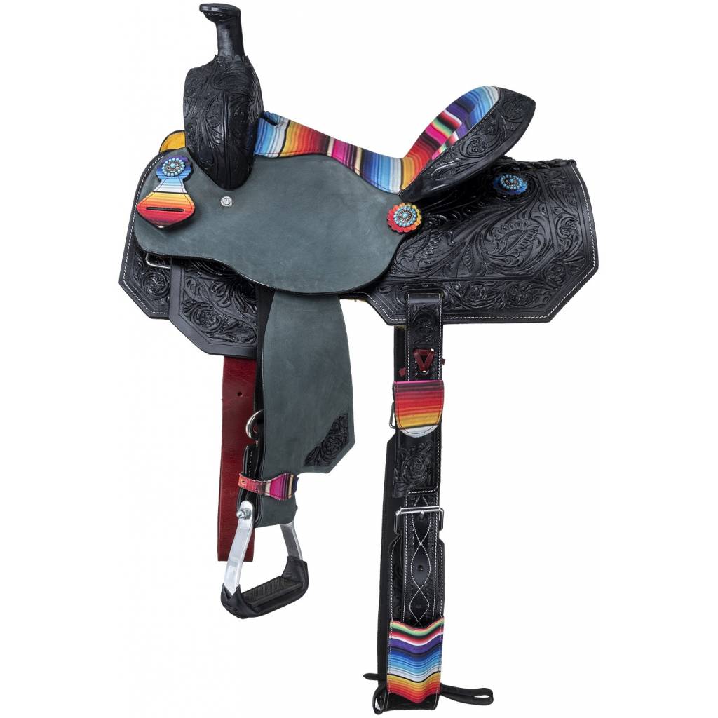 Silver Royal Serape Barrel Saddle