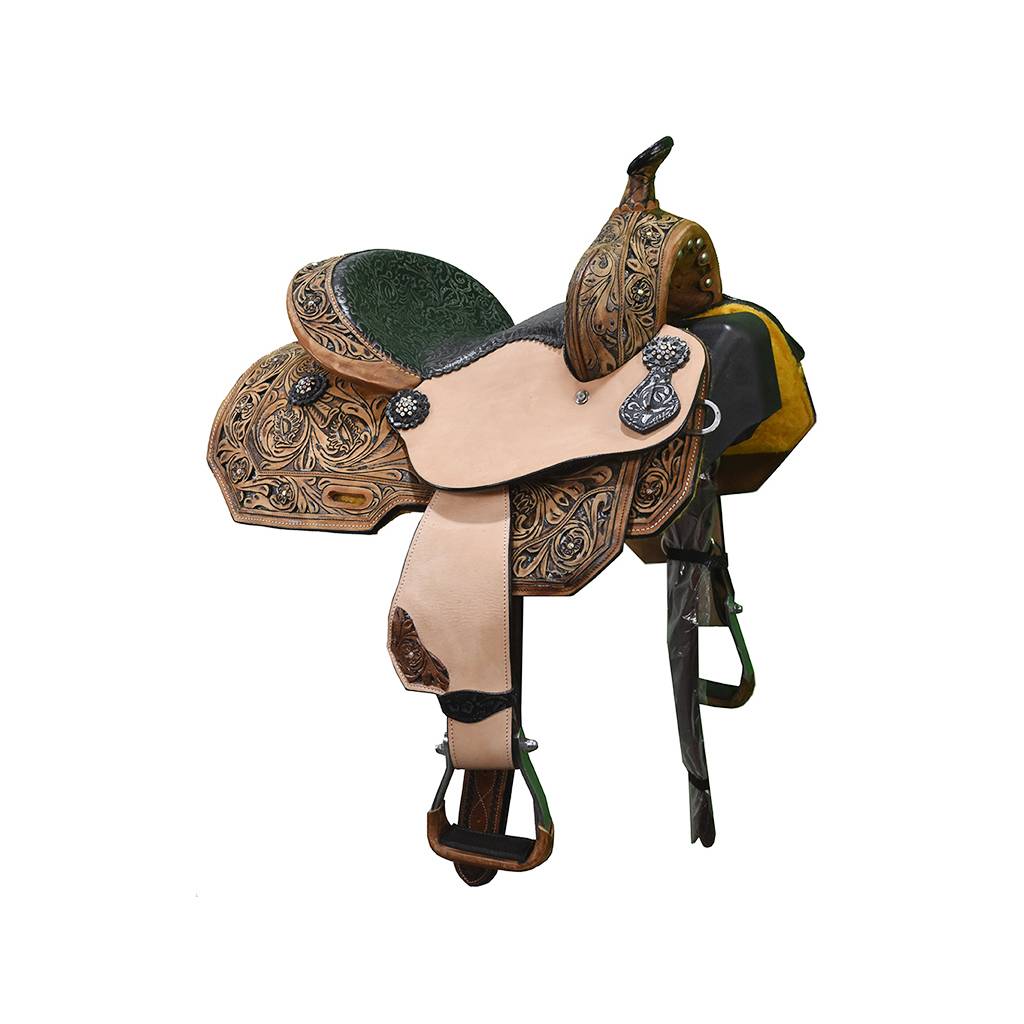 Silver Royal Onyx Barrel Saddle