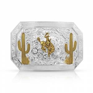 Montana Silversmiths Desert Joy Cactus Ranch Rodeo Bucking Horse Buckle