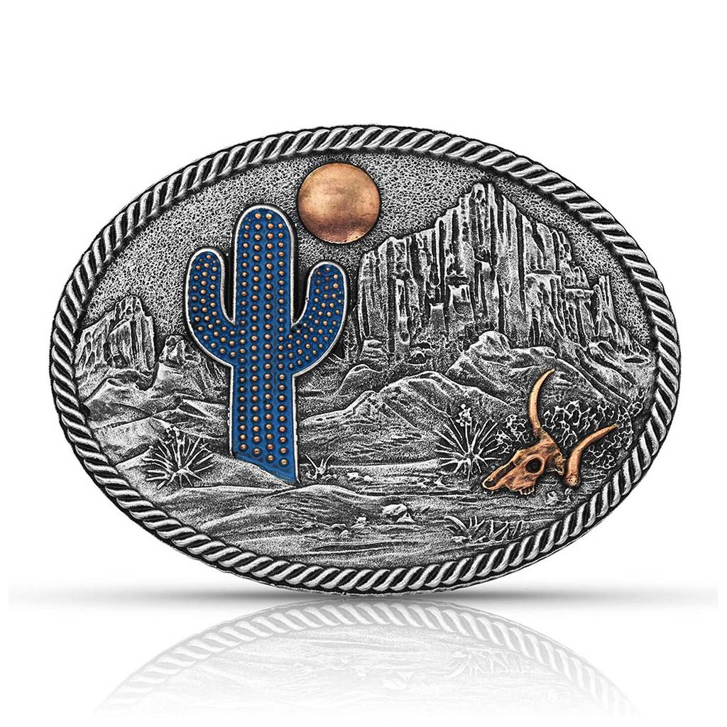 Montana Silversmiths Desert Moon Cactus Attitude Buckle