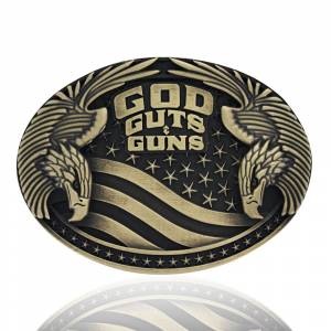 Montana Silversmiths God, Guts, & Guns Attitude Buckle