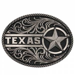 Montana Silversmiths Gunmetal Texas Star Filigree Attitude Belt Buckle
