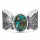 Montana Silversmiths Santa Fe Ruffled Feather Turquoise Bracelet