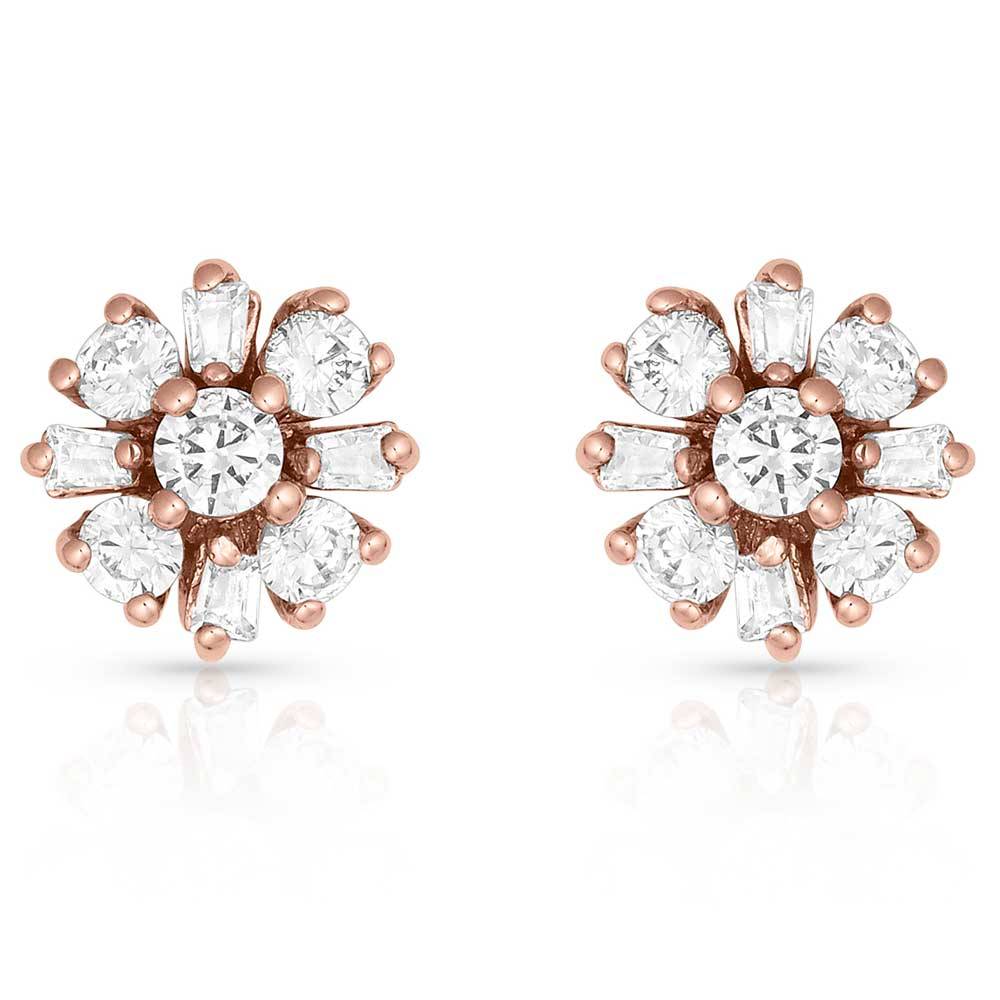 Montana Silversmiths Simply Brilliant Rose Flower Earrings