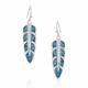 Montana Silversmiths Hawk Feather Opal Earrings