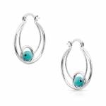 Montana Silversmiths Tangled Turquoise Hoop Earrings
